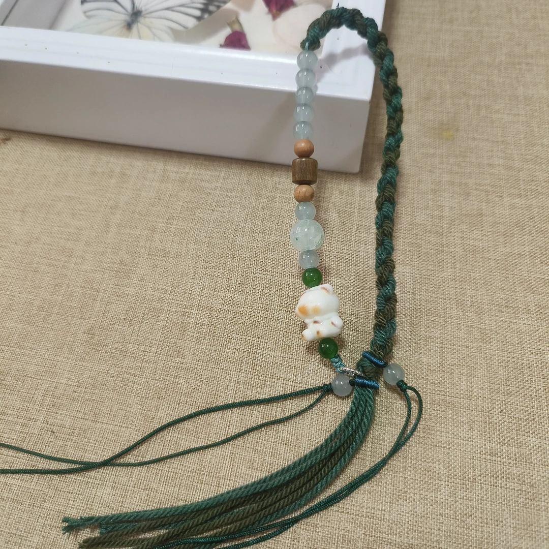 黑色棉绸布料高档文玩手把件绳手工编织把件失手绳葫芦手把件绳