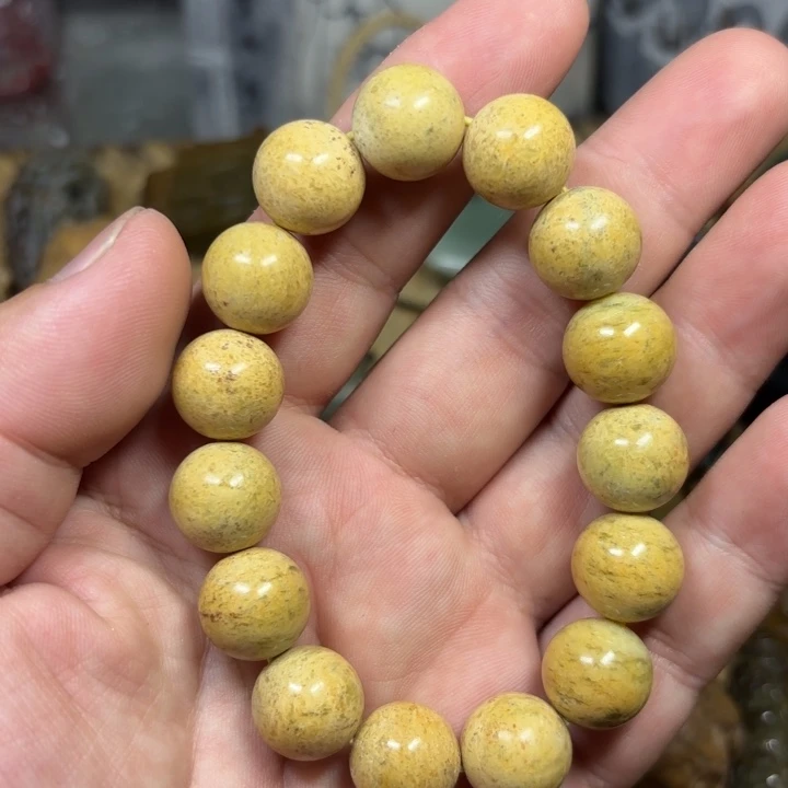 佑***人颈饰未镶嵌岫岩河磨玉（透闪石质玉）