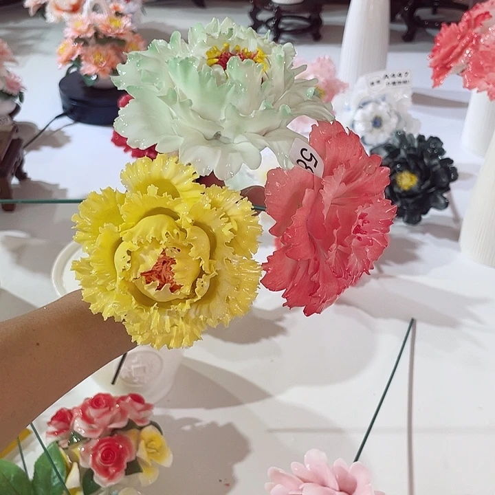 瓷片德化工厂陶瓷手工捏花