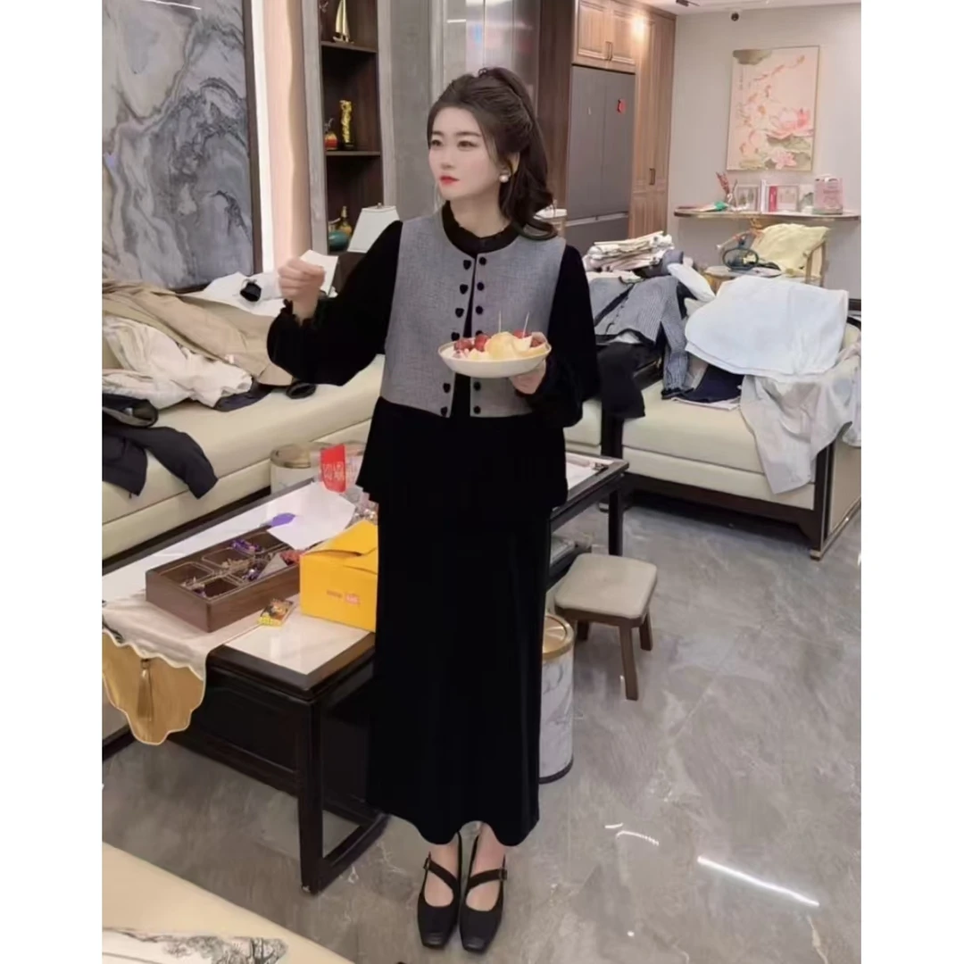 『丝绒千金Y』高品质设计时尚气质百搭款时尚套装25810