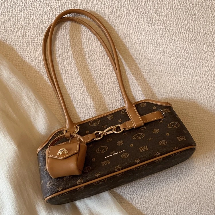 南风Chio2nd 面包小狗腋下包包女复古老花法棍通勤单肩包