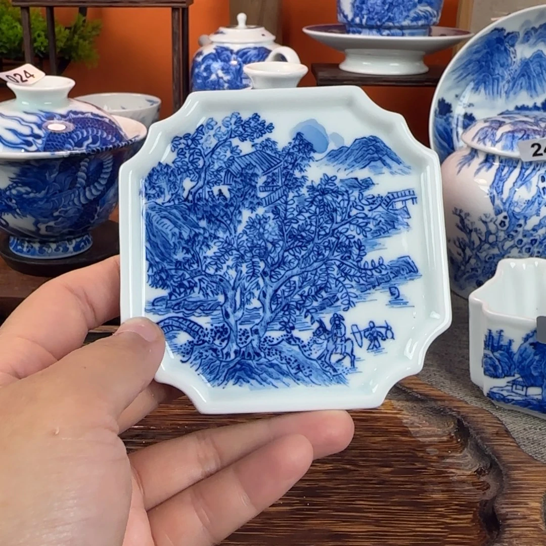 瓷片景德镇手绘青花茶器349
