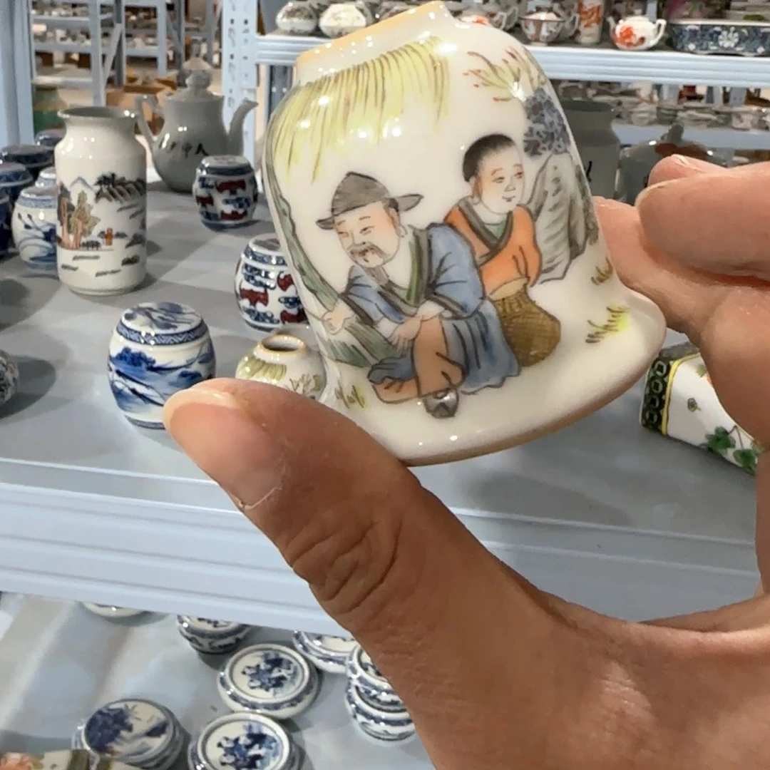 瓷片摆件手绘瓷器全部处理