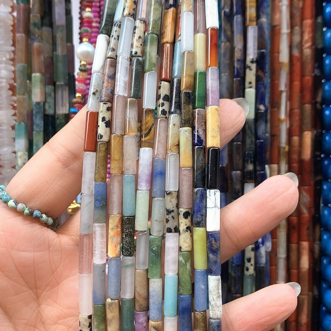 玛瑙/玉髓合金珠宝半成品多宝圆管卡4