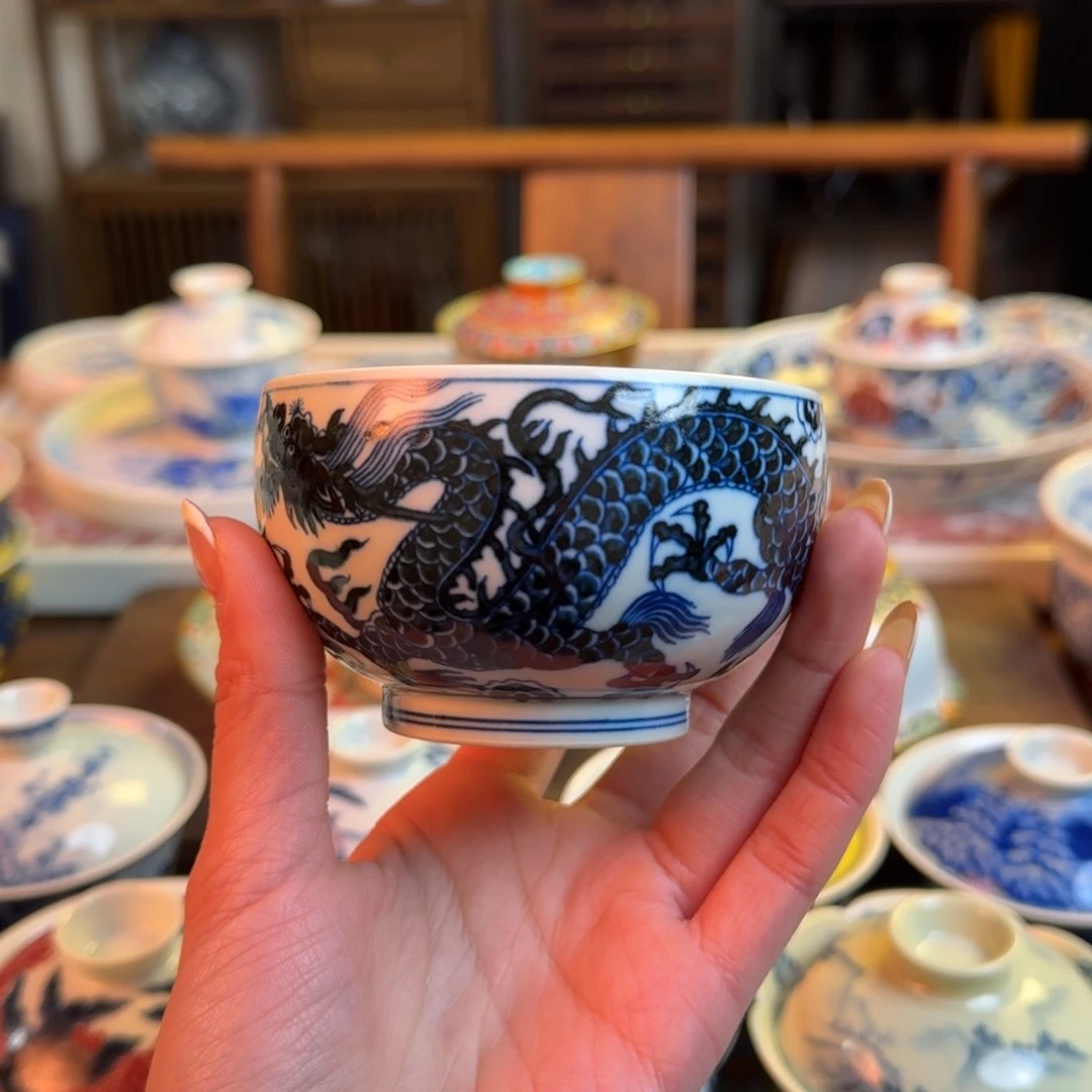 杯重工双龙杯八宝仙鹤杯纯手绘