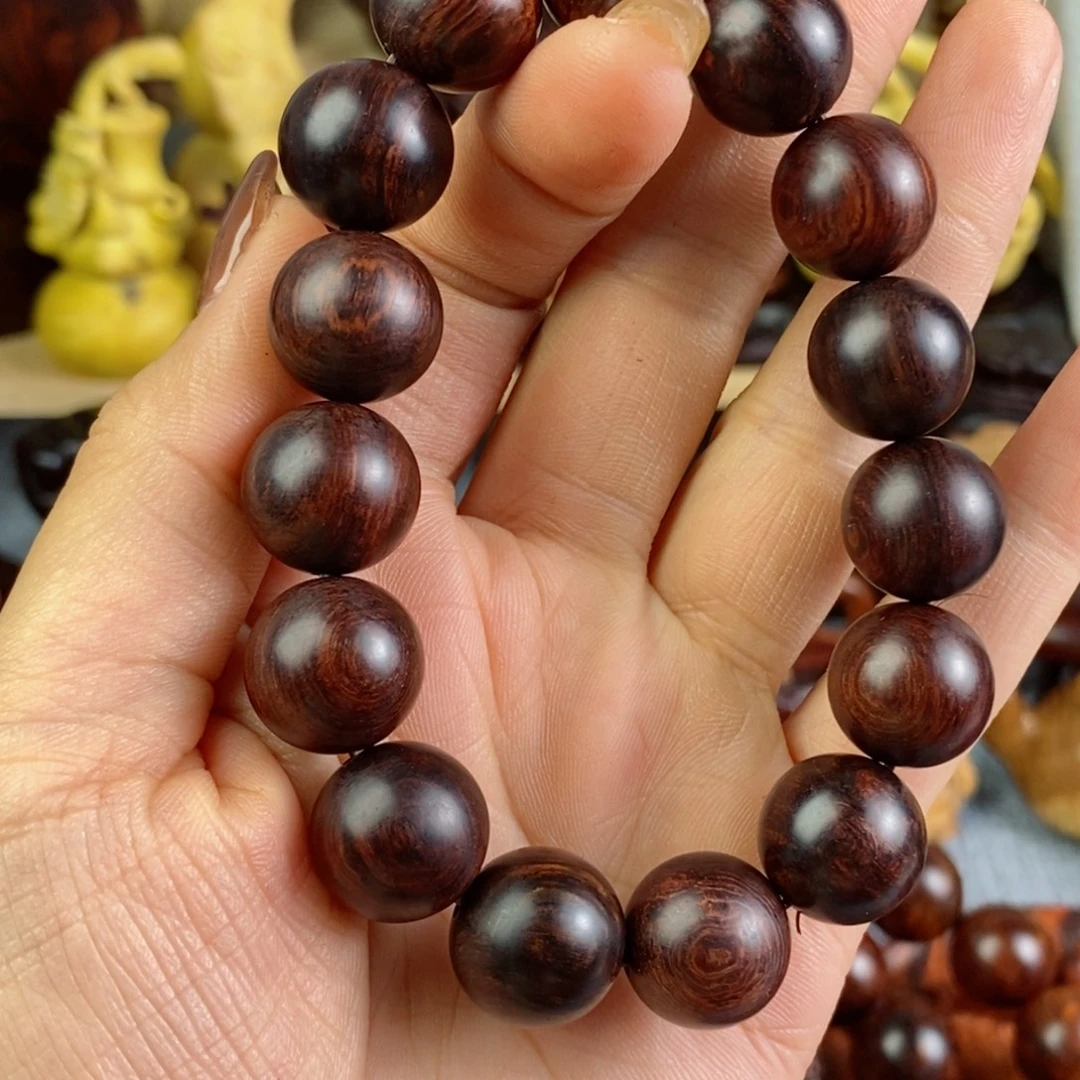 小***开檀香木黄花梨紫油梨手串