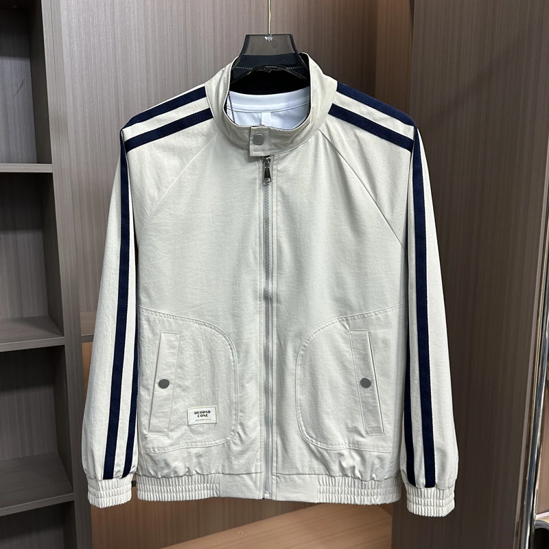 2025新款春秋季立领夹克男士韩版简约风秋季休闲时尚外套男款上衣