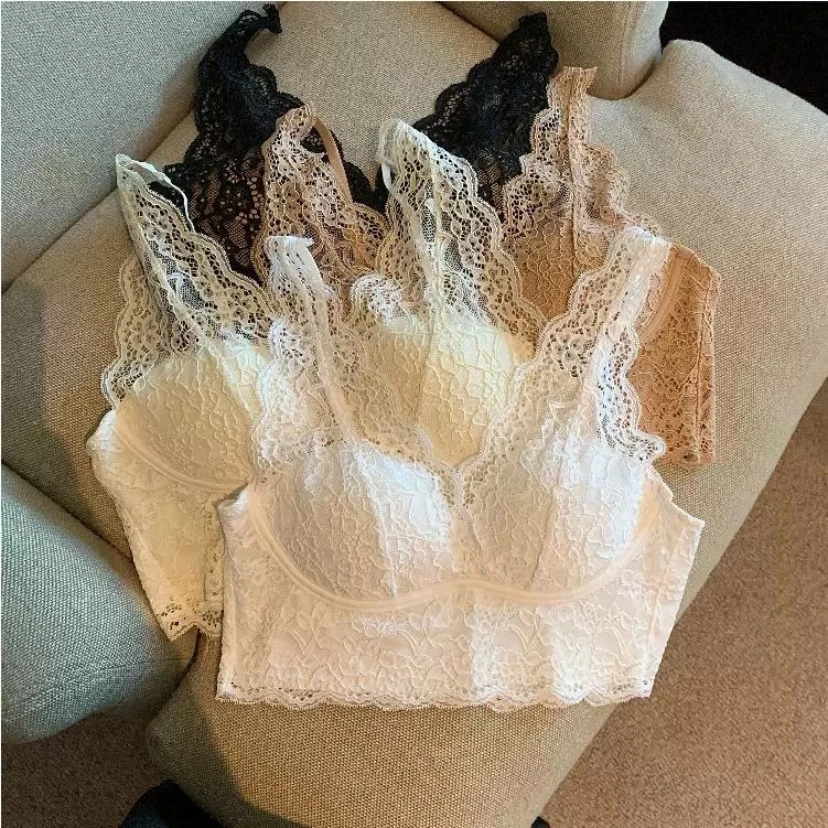 【蓉蓉专属】XS1886性感钩花蕾丝吊带背心 内搭打底带胸垫独特外穿