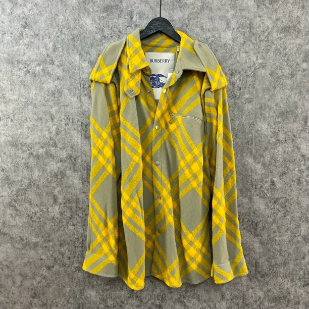 95新 BURBERRY/博柏利 黄色格纹外套