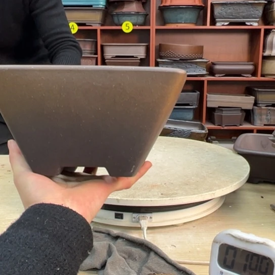 心***来紫砂花盆中香薰装饰