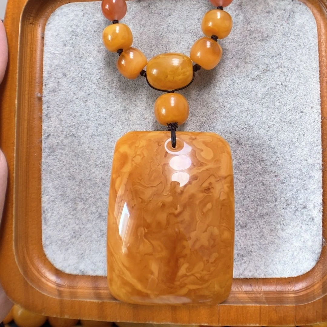 蜜蜡项链未镶嵌蜜蜡吊坠