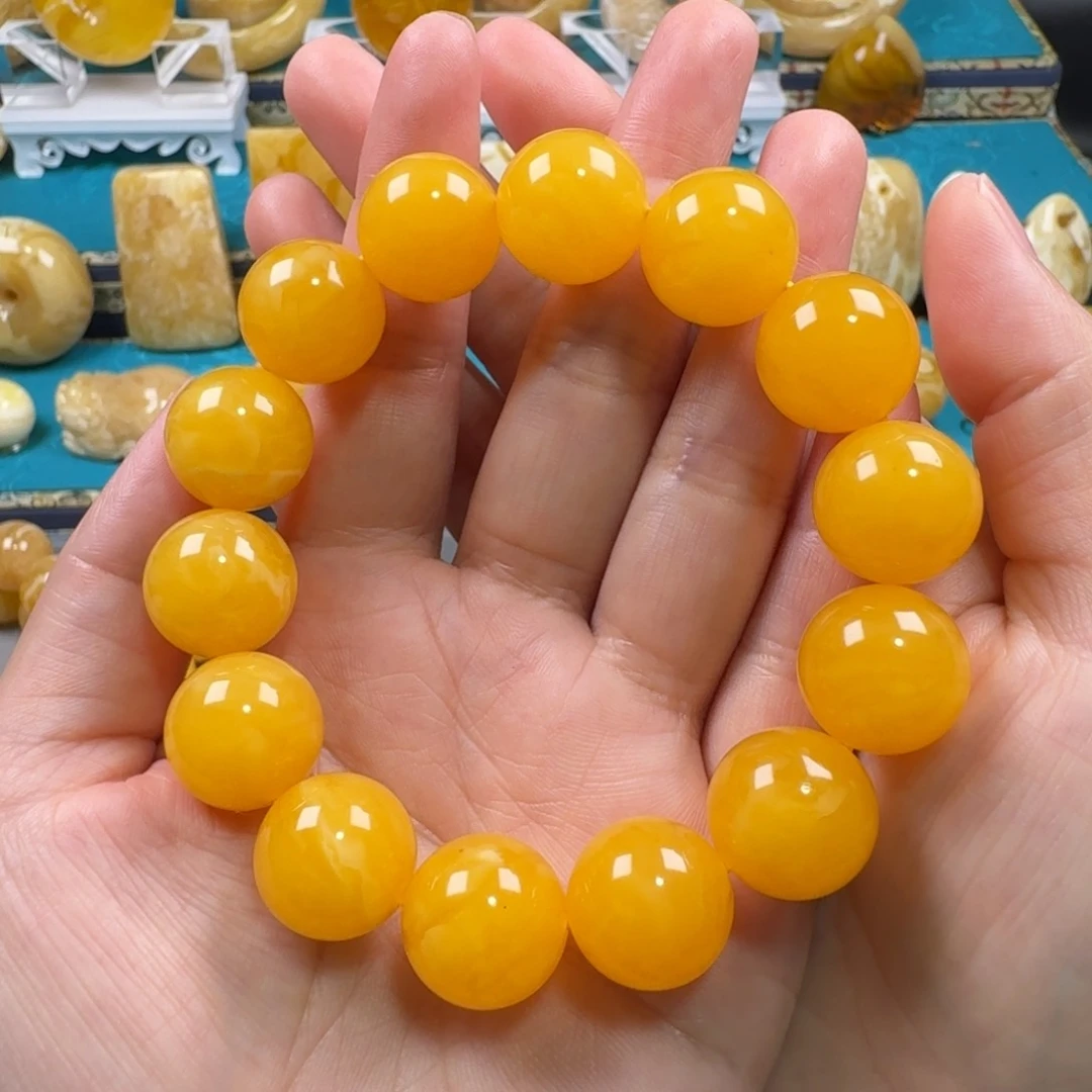 未镶嵌蜜蜡手链蜜蜡