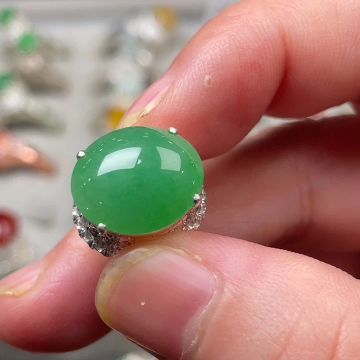 翡翠未镶嵌戒指缅甸天然翡翠