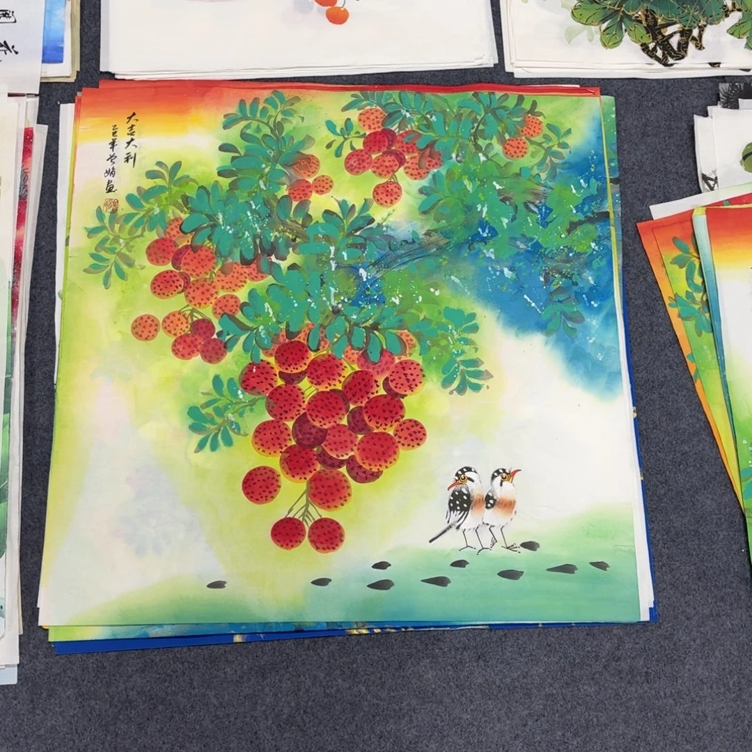 国画68×68精品手绘画画画