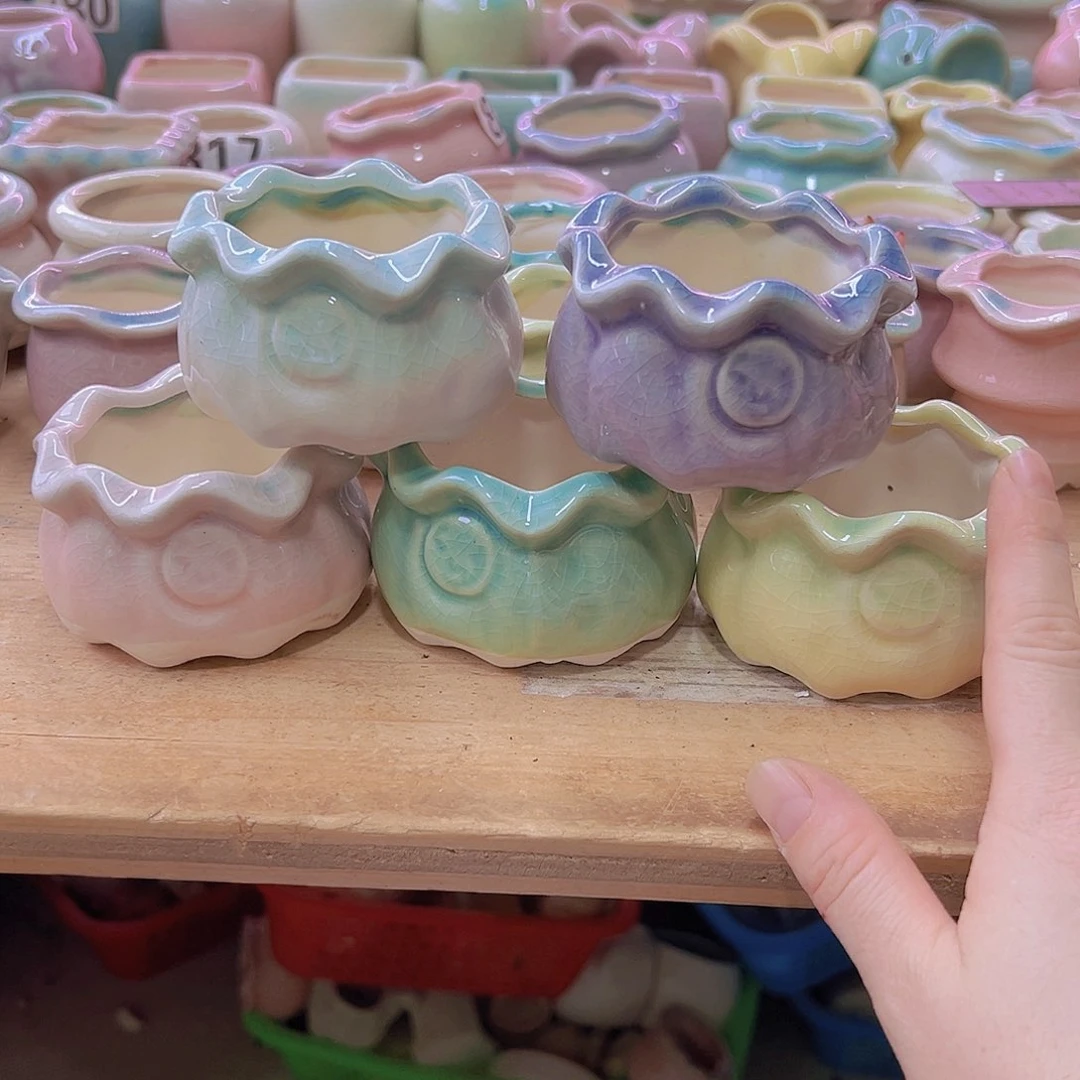 陶瓷花盆当场满12包邮