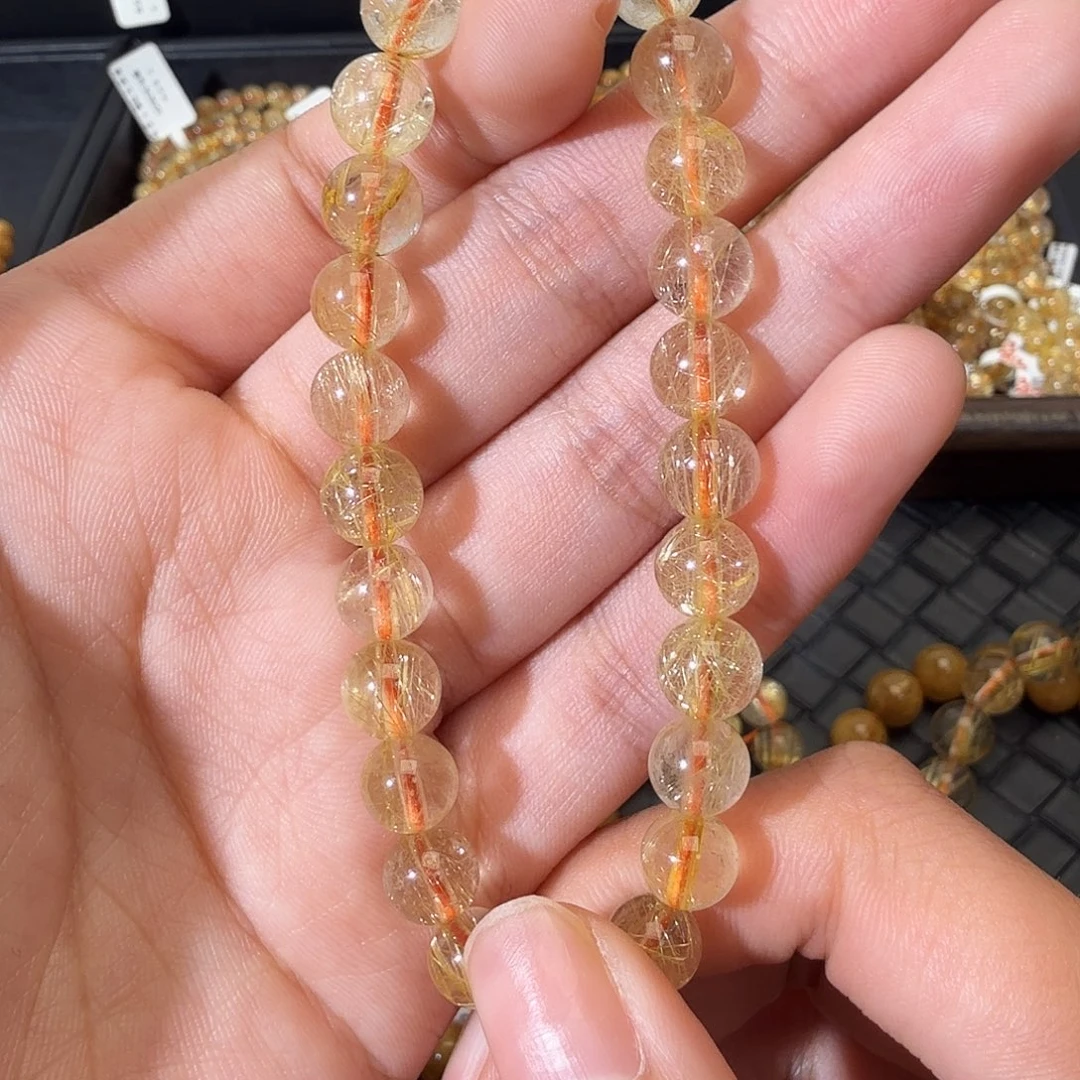 发晶未镶嵌手链天然金发晶