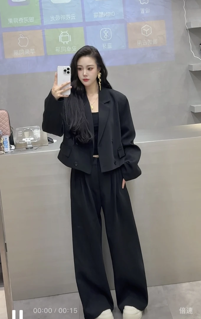 春装新款短西装套装