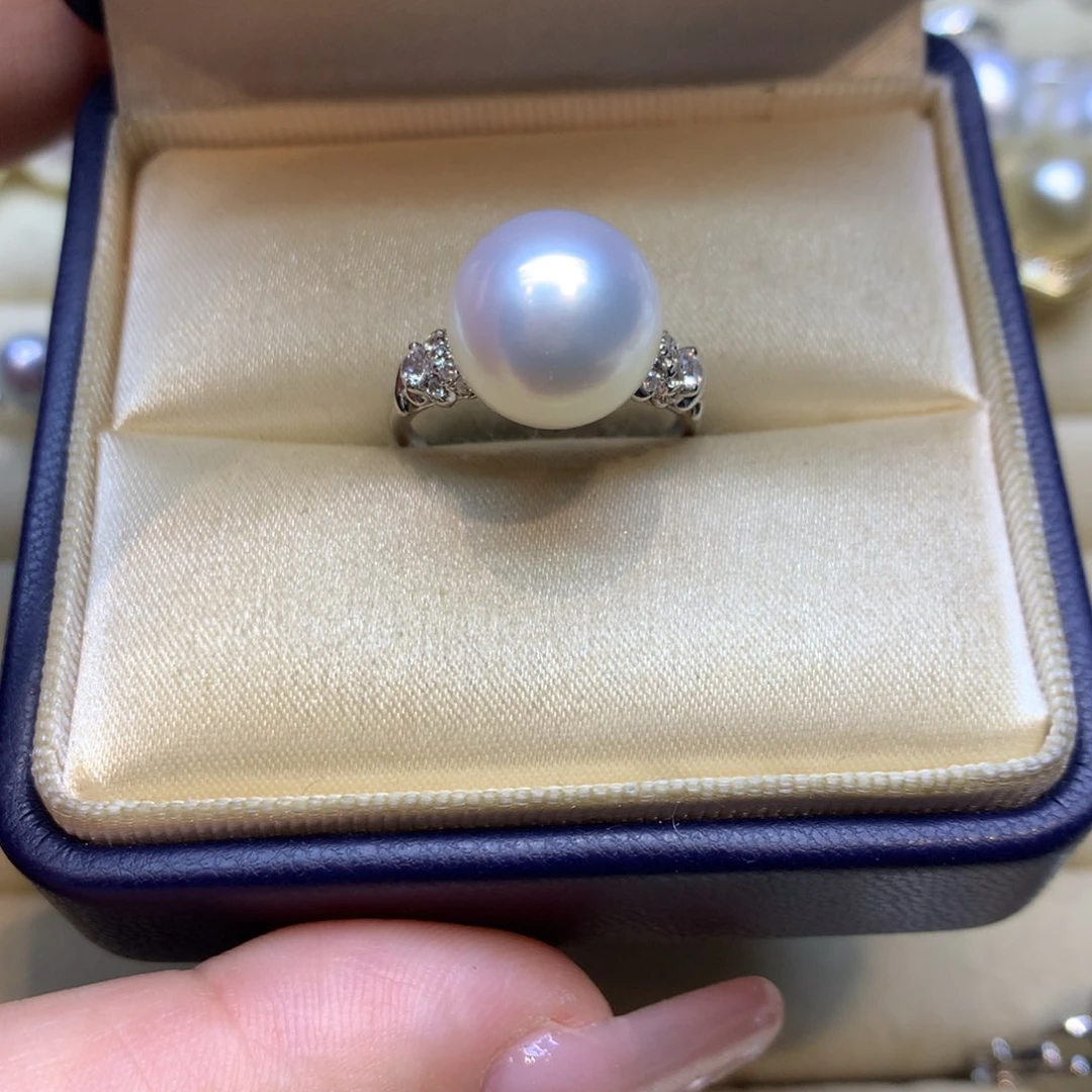 14K金镶嵌戒指海水珍珠