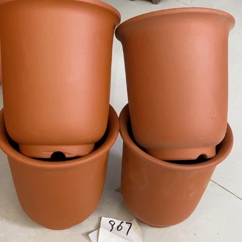 粗陶红陶绿植花盆967