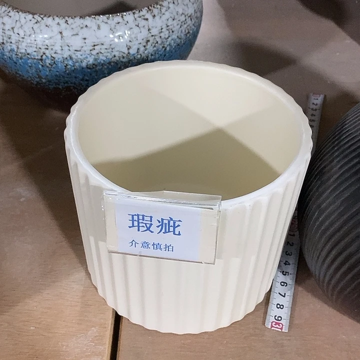 紫砂花盆多肉植物盆瑕疵有孔