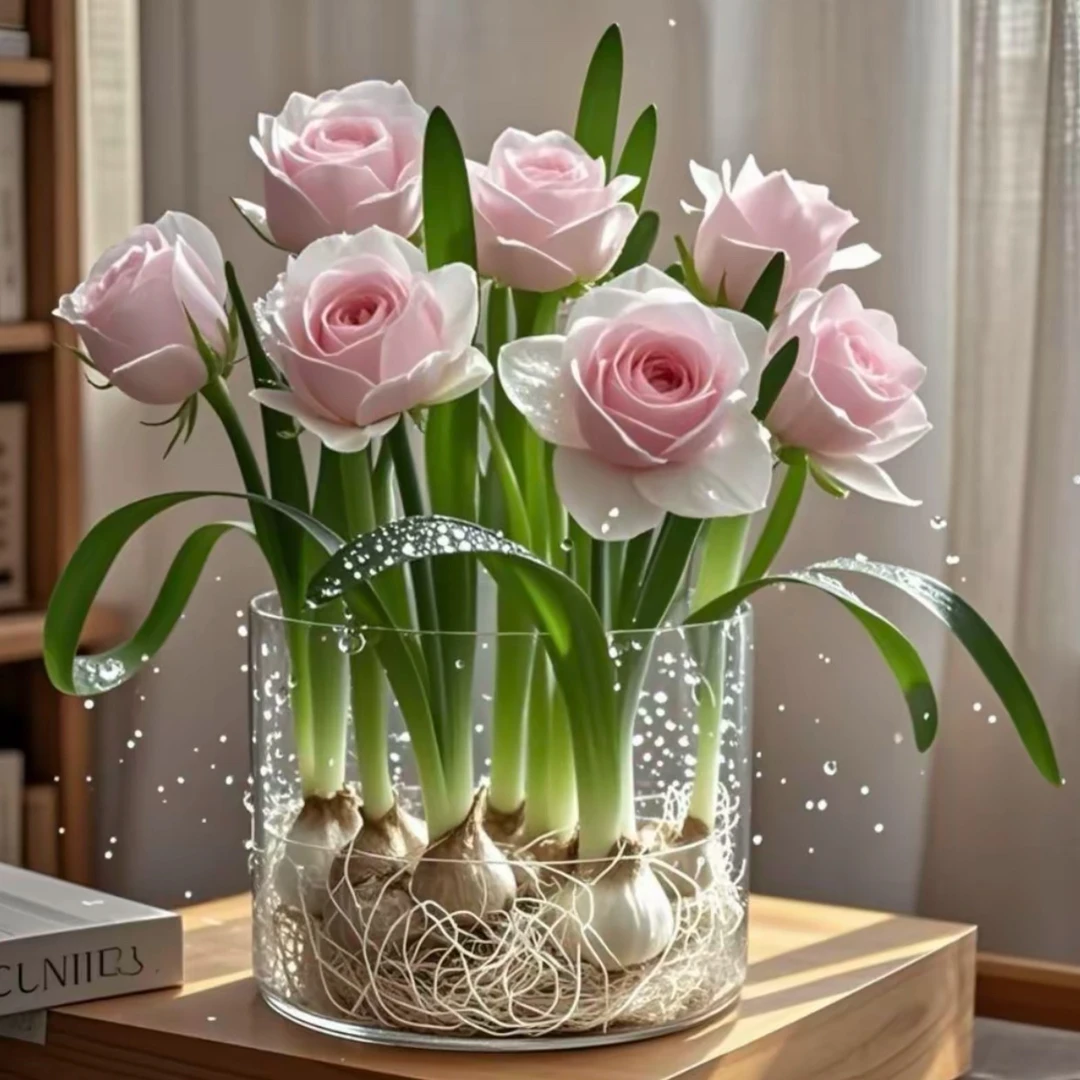 水培百合玫瑰球浓香型新品新手好养大花庭院阳台种植四季开花球根