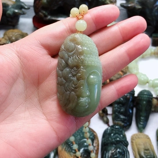 岫岩老玉（透闪石质玉）挂件未镶嵌X**N