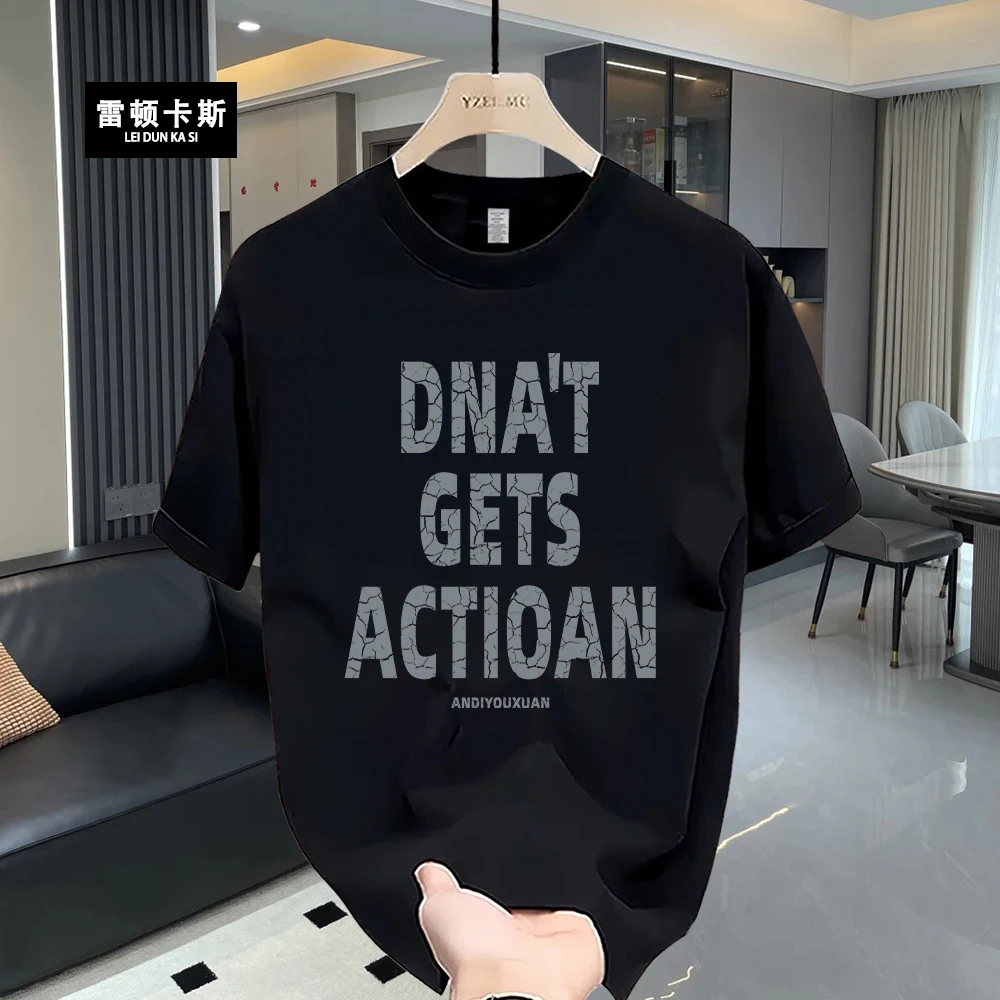 雷顿卡斯美式痞帅重磅纯棉短袖T恤青年男女款夏季ins潮牌圆领上衣