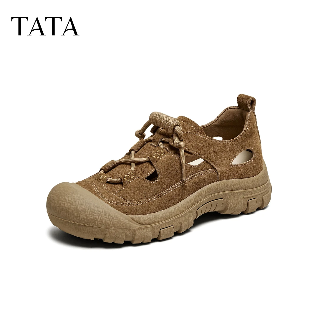 TATA他她2025春新款厚底休闲运动鞋户外溯溪鞋洞洞鞋女鞋CQ501BH5