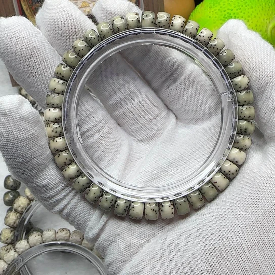 手串星月菩提药片绿背大留白顶货