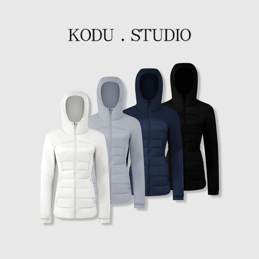 【刻度KODU】FT-5803冬季新款时尚轻薄收腰拉链连帽短款羽绒服