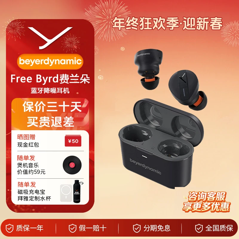 【迎新春】拜雅 Free Byrd 费兰朵 真无线蓝牙耳机入耳式降噪 专属