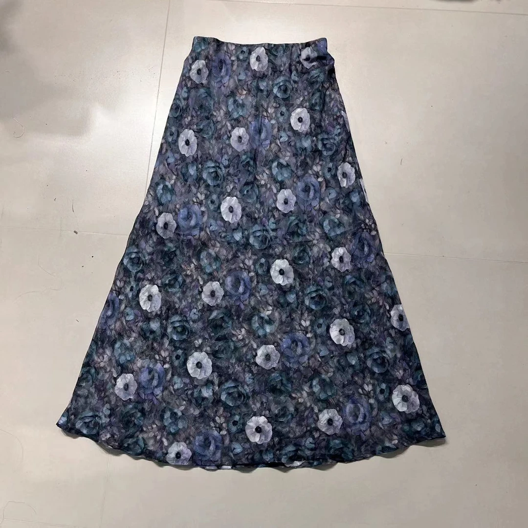 【樱子家】6393X新款清新气质优雅油画a字半裙