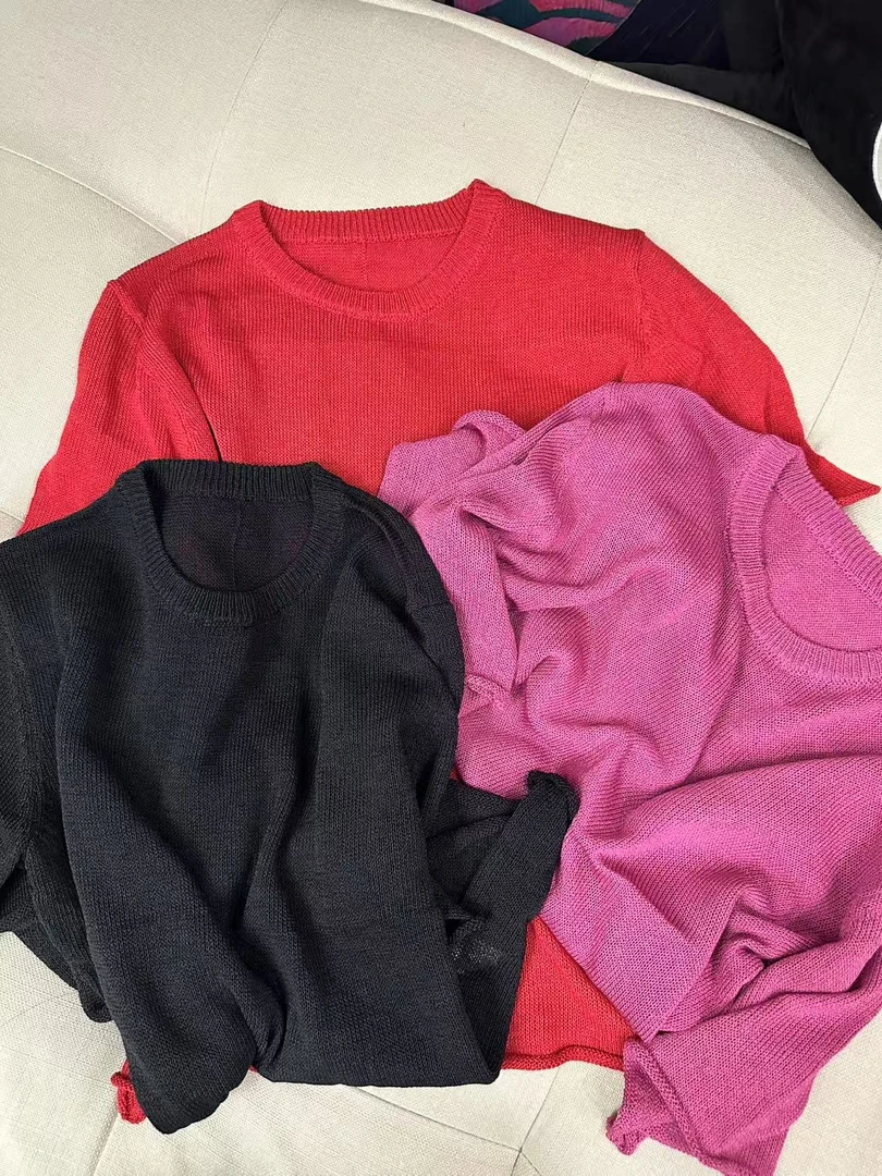 大媛家25夏【和纸半袖】后背横条设计款宽松百搭上衣半袖圆领百搭