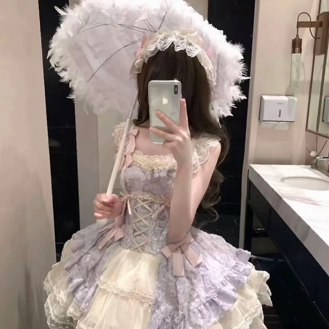 夏时蝶lolita 第一批仲夏夜原创设计芭蕾风小花嫁绝美