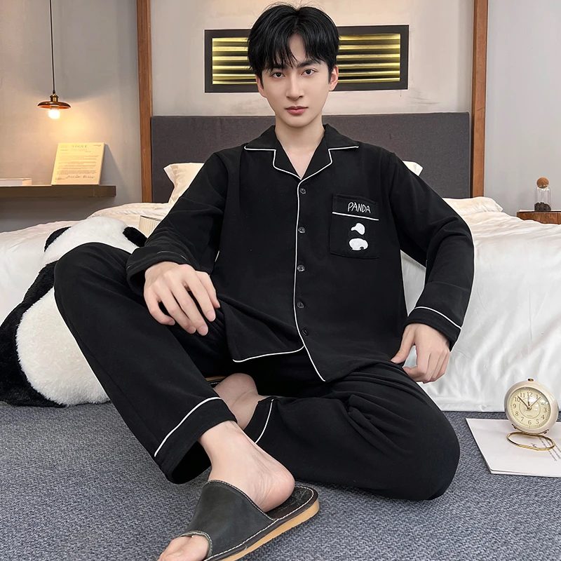 男款冬季2025新款加绒加厚秋男士德绒睡衣珊瑚绒磨毛家居服套装