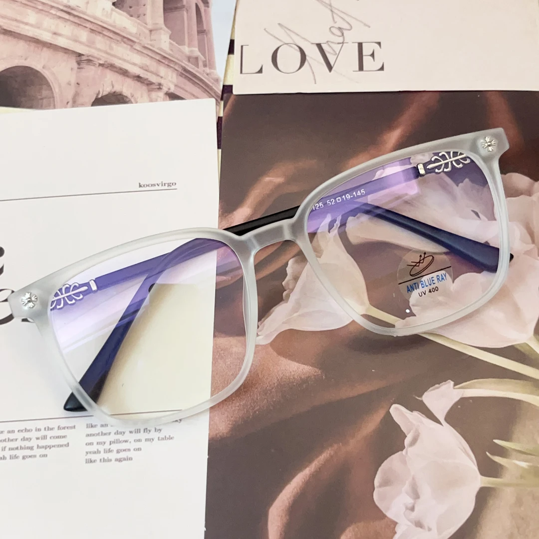 BLAVCPEON「白色克系」透明文艺潮牌大脸显瘦眼镜 Z240218043