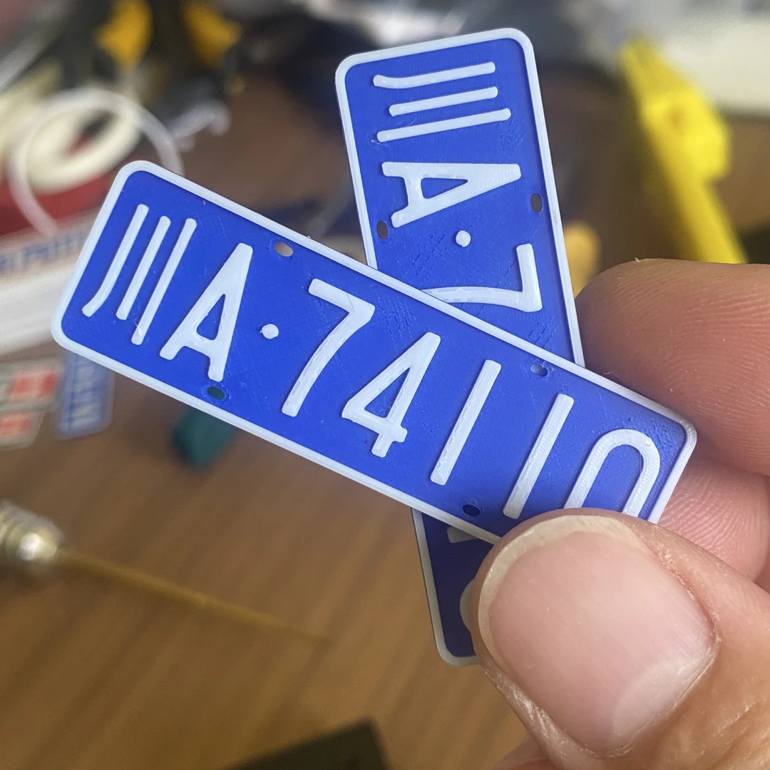模型车号码牌攀爬车模型号牌3D打印ABS材质不掉色不变形
