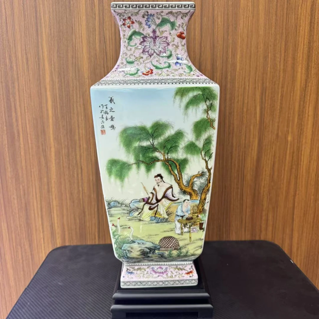 【百善瓷业】四爱图四方尊-GH