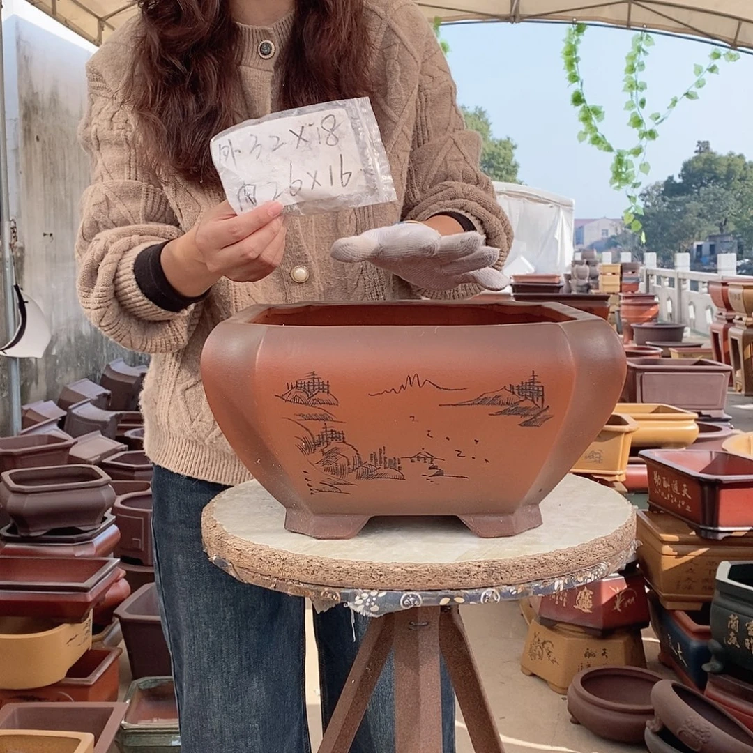 紫砂花盆紫砂花盆