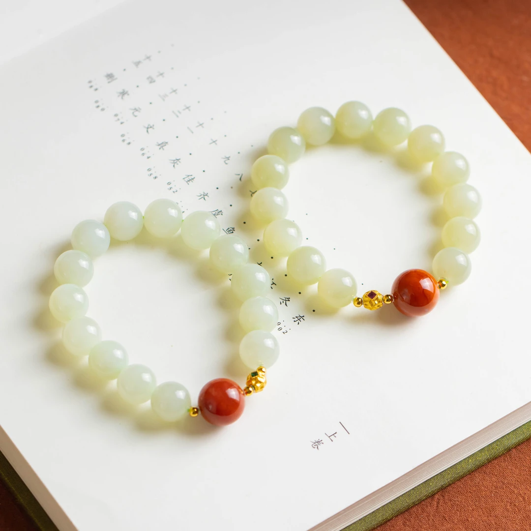 和田玉圆珠单圈手串（多样性发货 发其一）