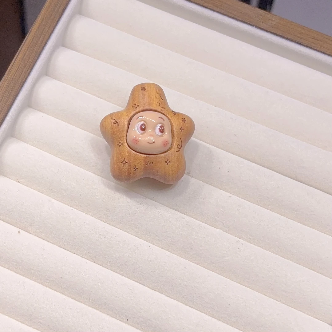 木制檀木雕刻件小马葫芦咖啡小熊通孔竖孔小配件包挂件