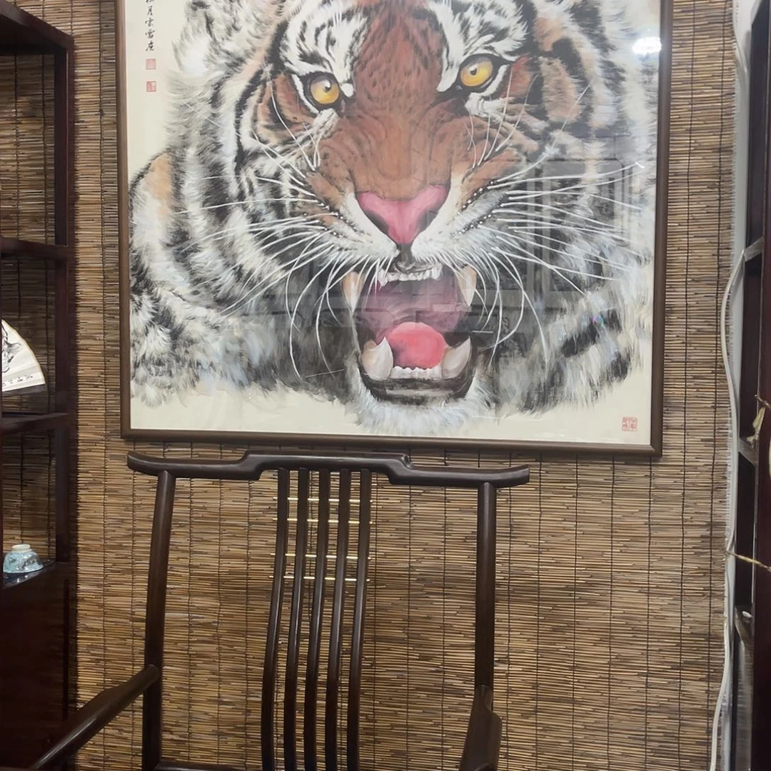 °***_国画手绘国画虎头