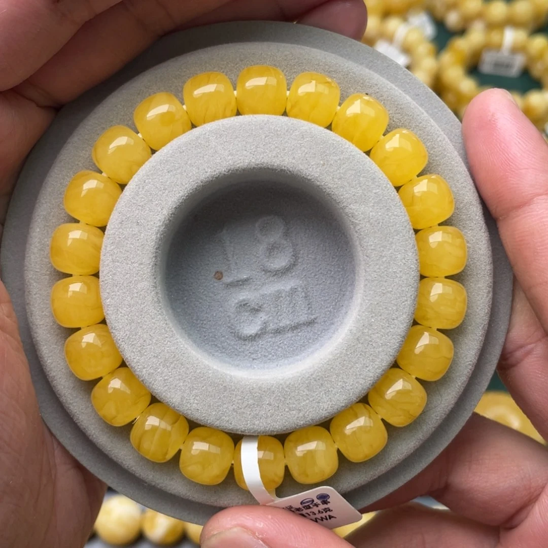 未镶嵌蜜蜡珠宝奇石10mm焦皮同料老型手串