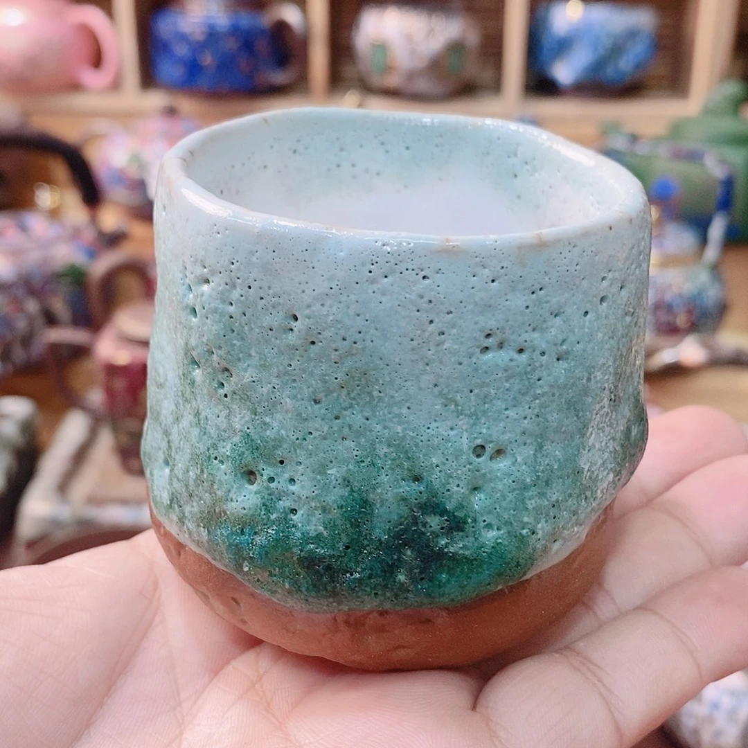 粗陶志野柴烧茶具