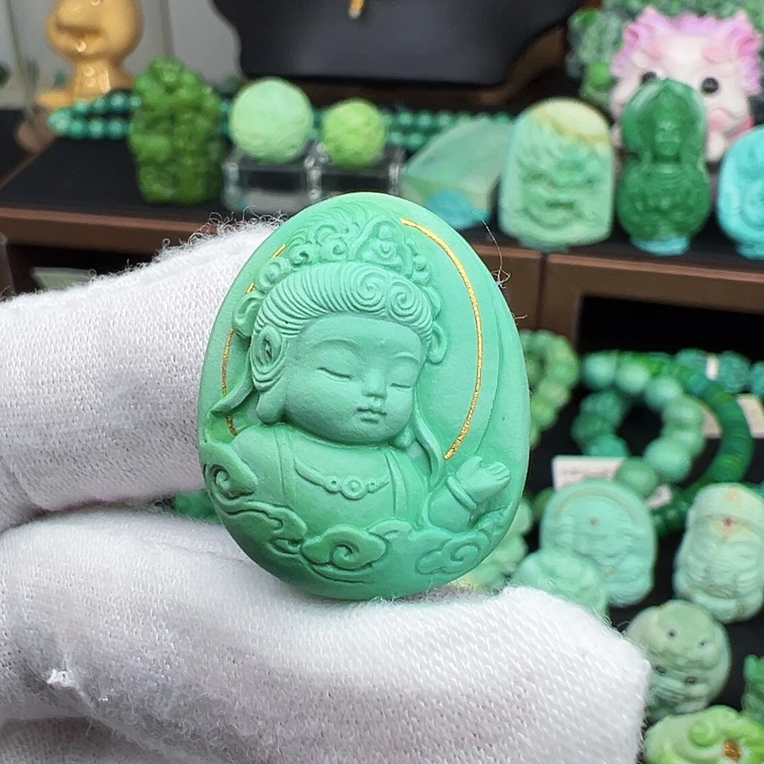 绿松石未镶嵌绿松石主播璐璐