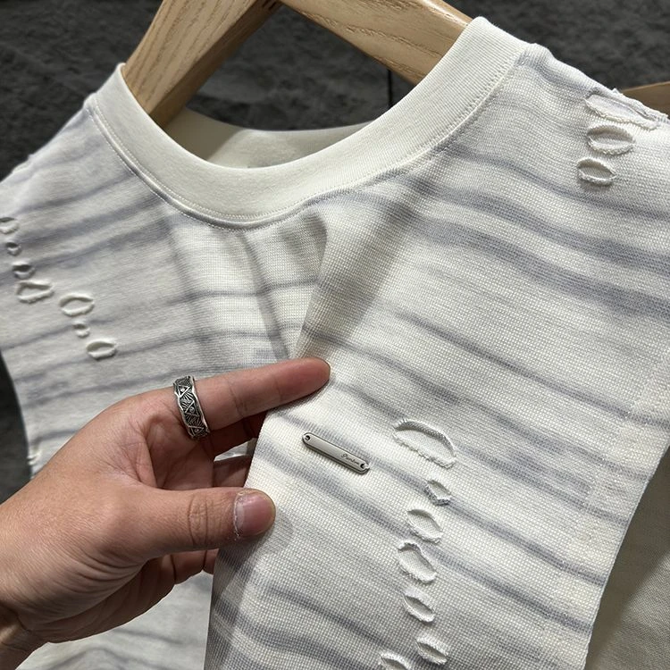 腔调拉满!招牌系列【IN】纯手工石磨 定织条纹男士背心T恤565