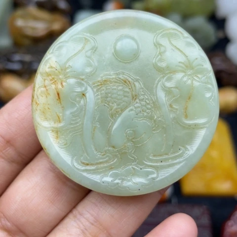 蛇纹石玉未镶嵌颈饰62