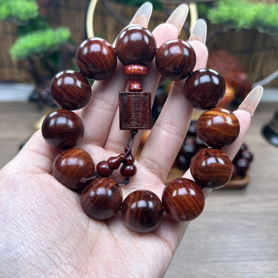 2.0 花梨+方牌 手串【386】