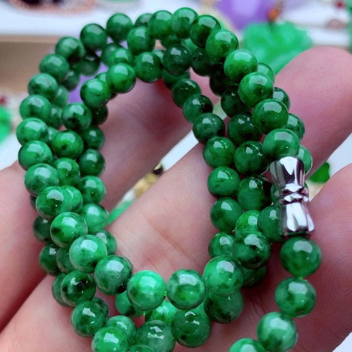 翡翠未镶嵌毛衣链