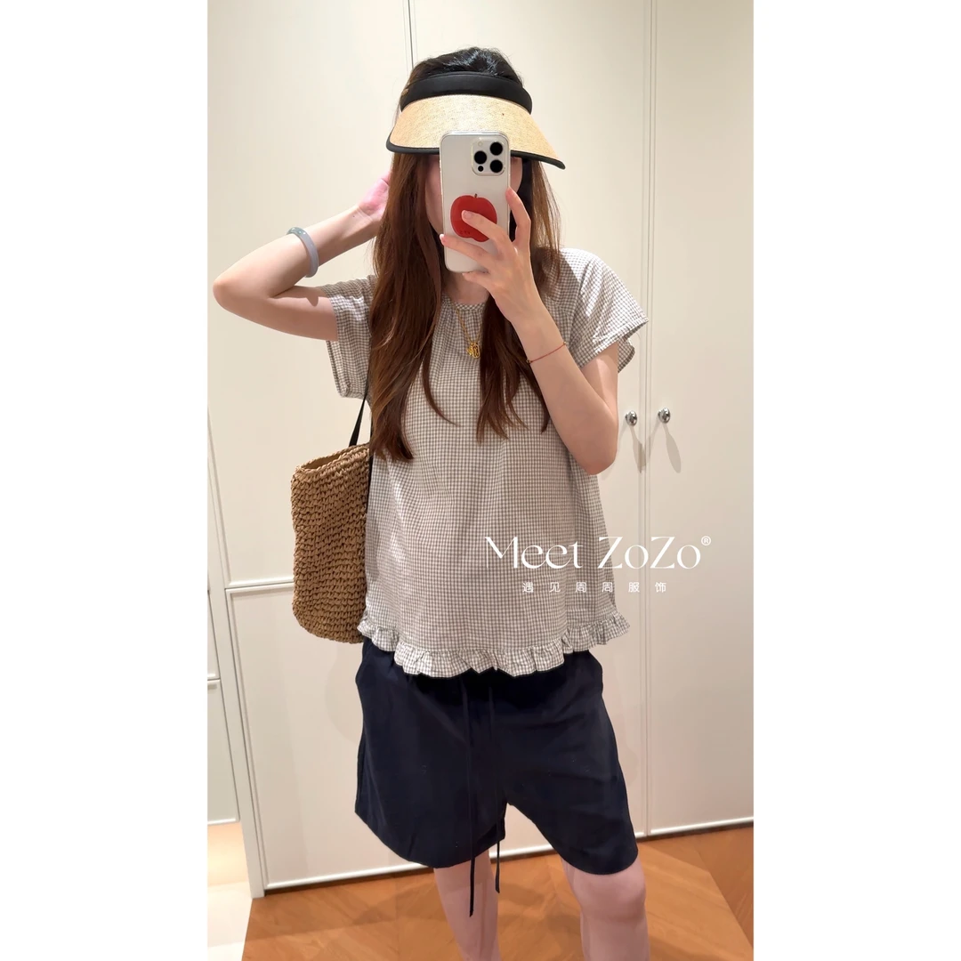 MEET ZOZO夏季韩系减龄格子娃娃款套装366121